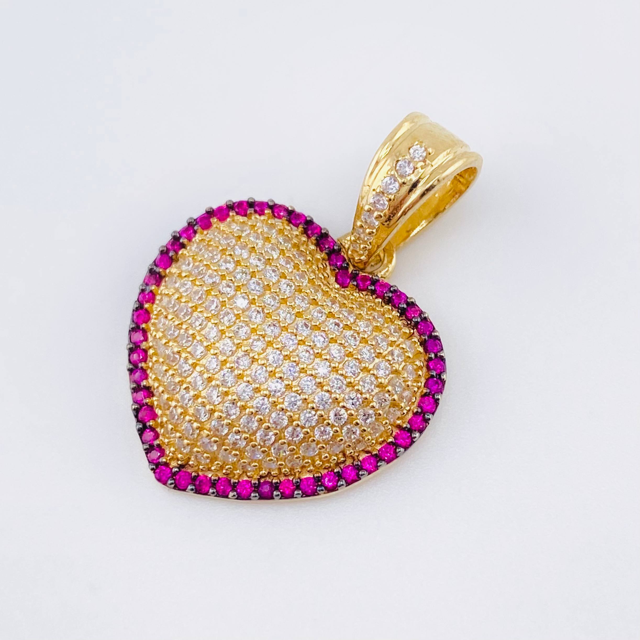 Dije Corazon Tupido 4.45gr / 2.5cm / Oro Amarillo 18K