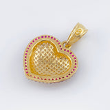 Dije Corazon Tupido 4.45gr / 2.5cm / Oro Amarillo 18K