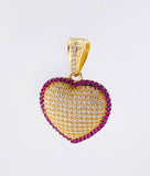 Dije Corazon Tupido 4.45gr / 2.5cm / Oro Amarillo 18K
