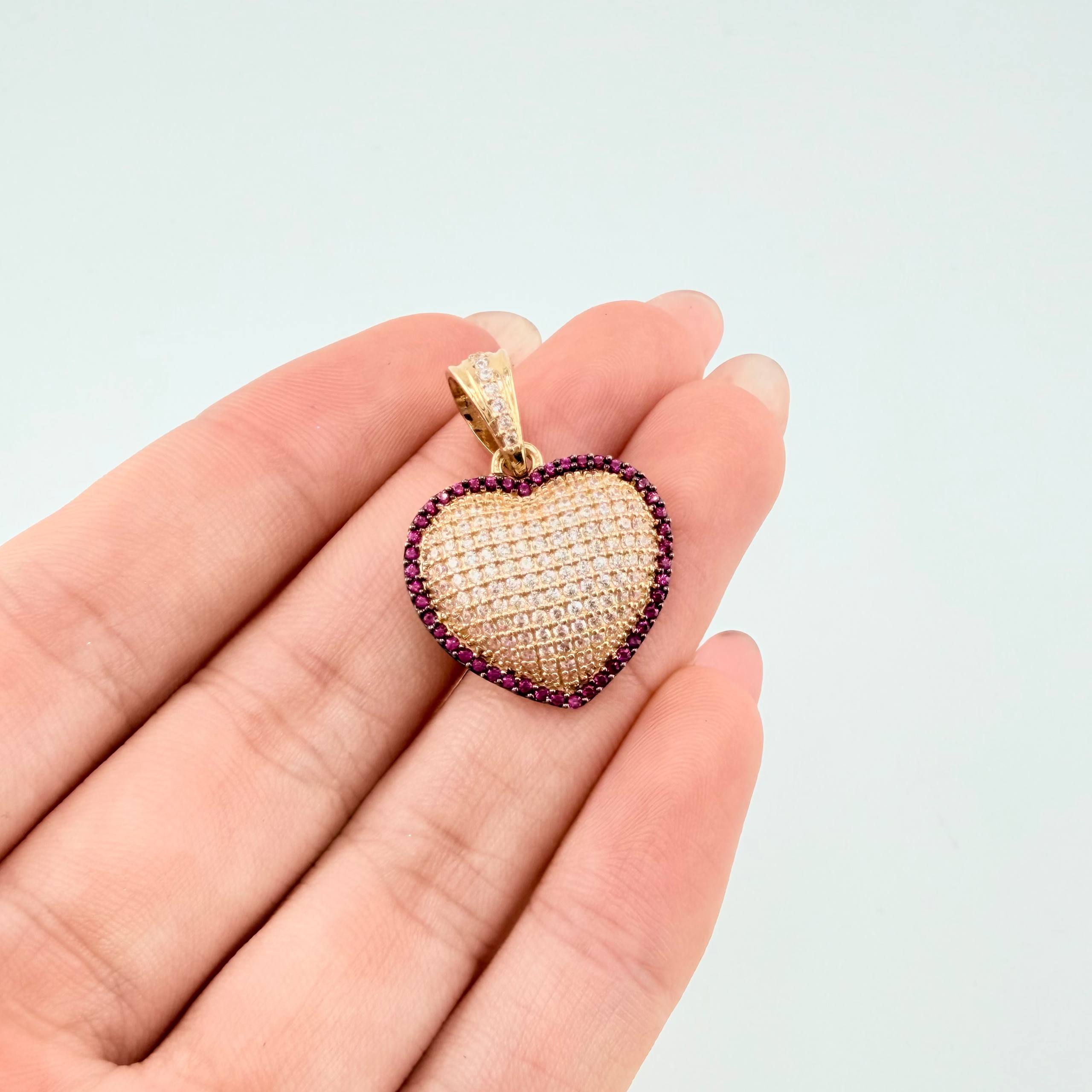 Dije Corazon Tupido 4.45gr / 2.5cm / Oro Amarillo 18K