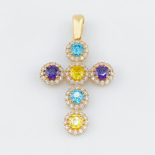 Dije Cruz Tupido 3.85gr / 3.7cm / Oro Amarillo 18K