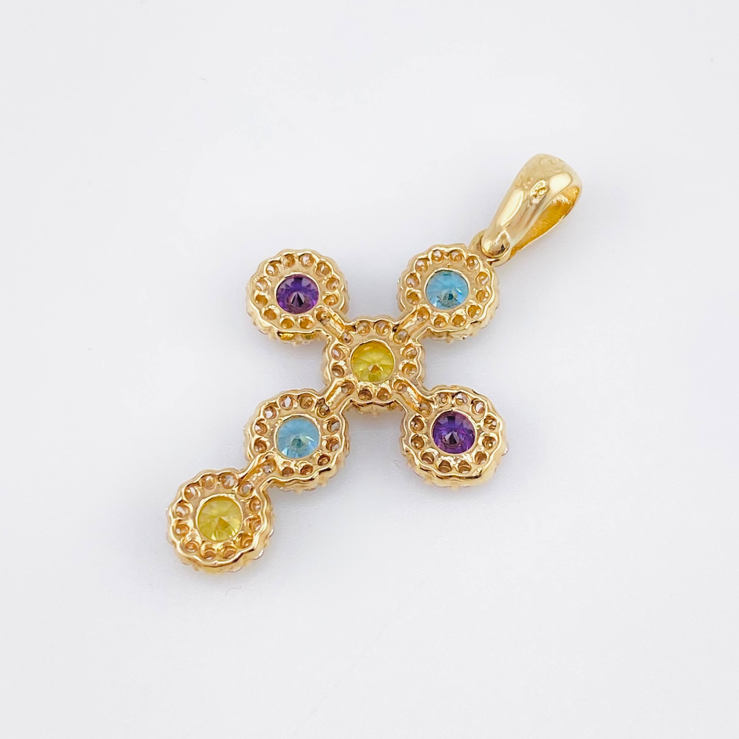 Dije Cruz Tupido 3.85gr / 3.7cm / Oro Amarillo 18K