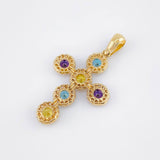 Dije Cruz Tupido 3.85gr / 3.7cm / Oro Amarillo 18K