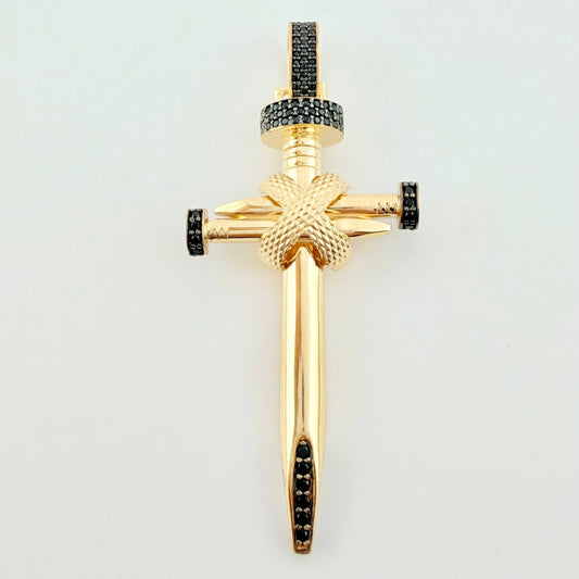 Dije Cruz Clavo 16.3gr / 7.5cm / Oro Amarillo 18K