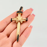 Dije Cruz Clavo 16.3gr / 7.5cm / Oro Amarillo 18K