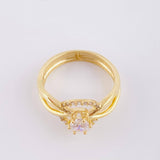 Anillo Solitario Centro Infinito 3.3gr / T7 1/2 / Oro Amarillo 18K ©