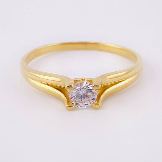Anillo Solitario 2gr / T6 1/2 / Oro Amarillo 18K ©