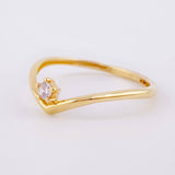 Anillo Solitario V 1.1gr / T6 1/2 / Oro Amarillo 18K ©