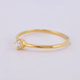 Anillo Solitario 0.95gr / T5 3/4 / Oro Amarillo 18K ©