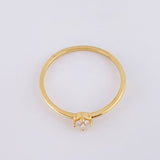 Anillo Solitario 0.95gr / T5 3/4 / Oro Amarillo 18K ©