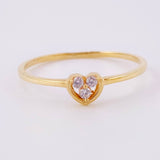 Anillo Silueta Corazon 0.95gr / T5 3/4 / Oro Amarillo 18K ©