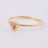 Anillo Silueta Corazon 0.95gr / T5 3/4 / Oro Amarillo 18K ©