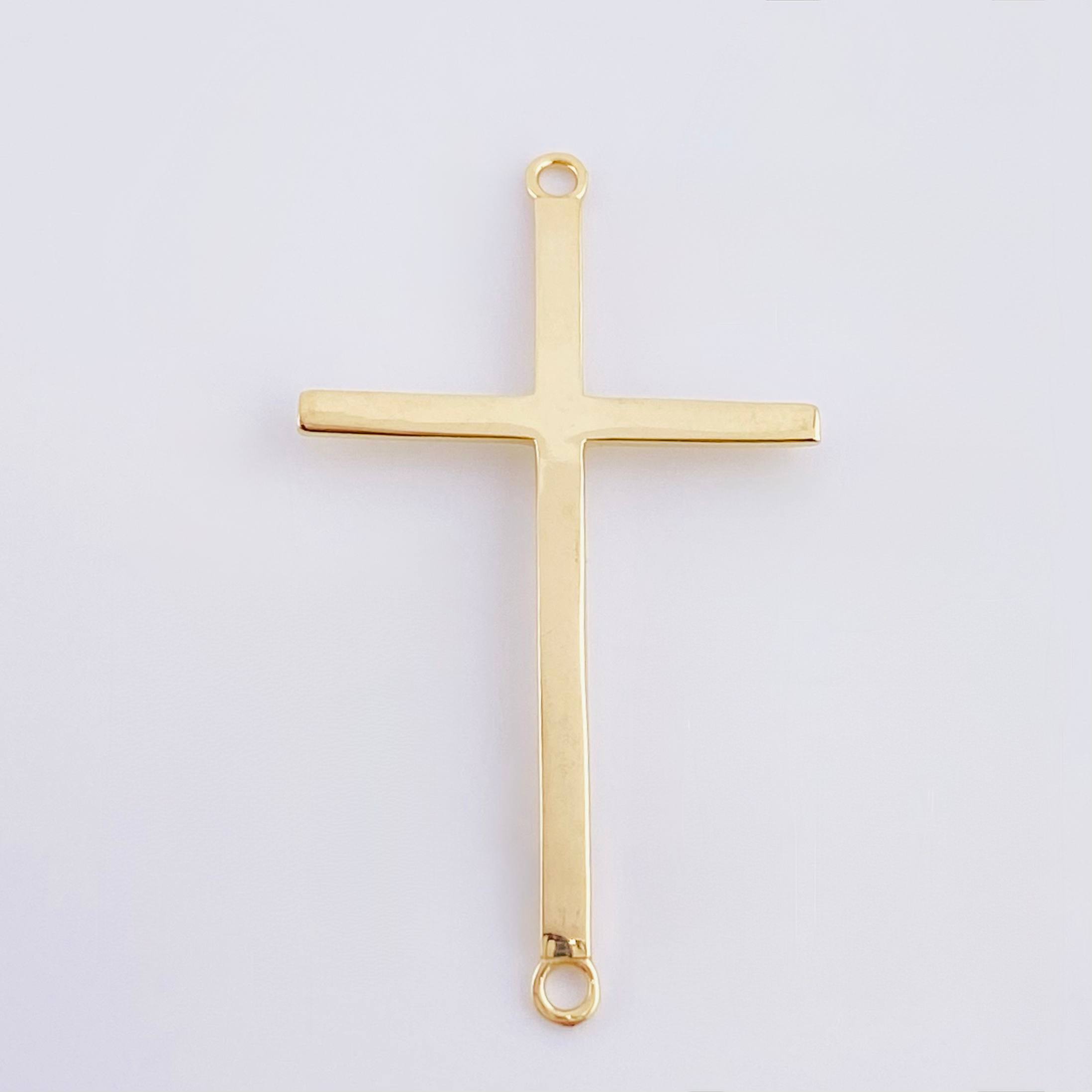 Herraje Cruz Curva 1.5gr / 4cm / Oro Amarillo 18K ©