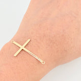 Herraje Cruz Curva 1.55gr / 4cm / Oro Amarillo 18K ©