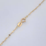 Set Cadena y Dije Flor Espejo + Ancla 1.1gr / 45cm / Oro Amarillo 18K (Oferta) &