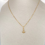 Set Cadena y Dije Flor Espejo + Ancla 1.1gr / 45cm / Oro Amarillo 18K (Oferta) &