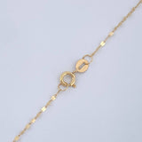 Set Cadena y Dije Flor Espejo + Cruz 0.55gr / 45cm / Oro Amarillo 18K (Oferta) &