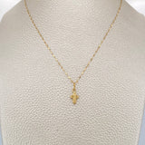 Set Cadena y Dije Flor Espejo + Cruz 0.65gr / 44.5cm / Oro Amarillo 18K (Oferta) &