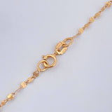 Set Cadena y Dije Flor Espejo + Corazon 1.3gr / 50.2cm / Oro Rosa 18K (Oferta) &