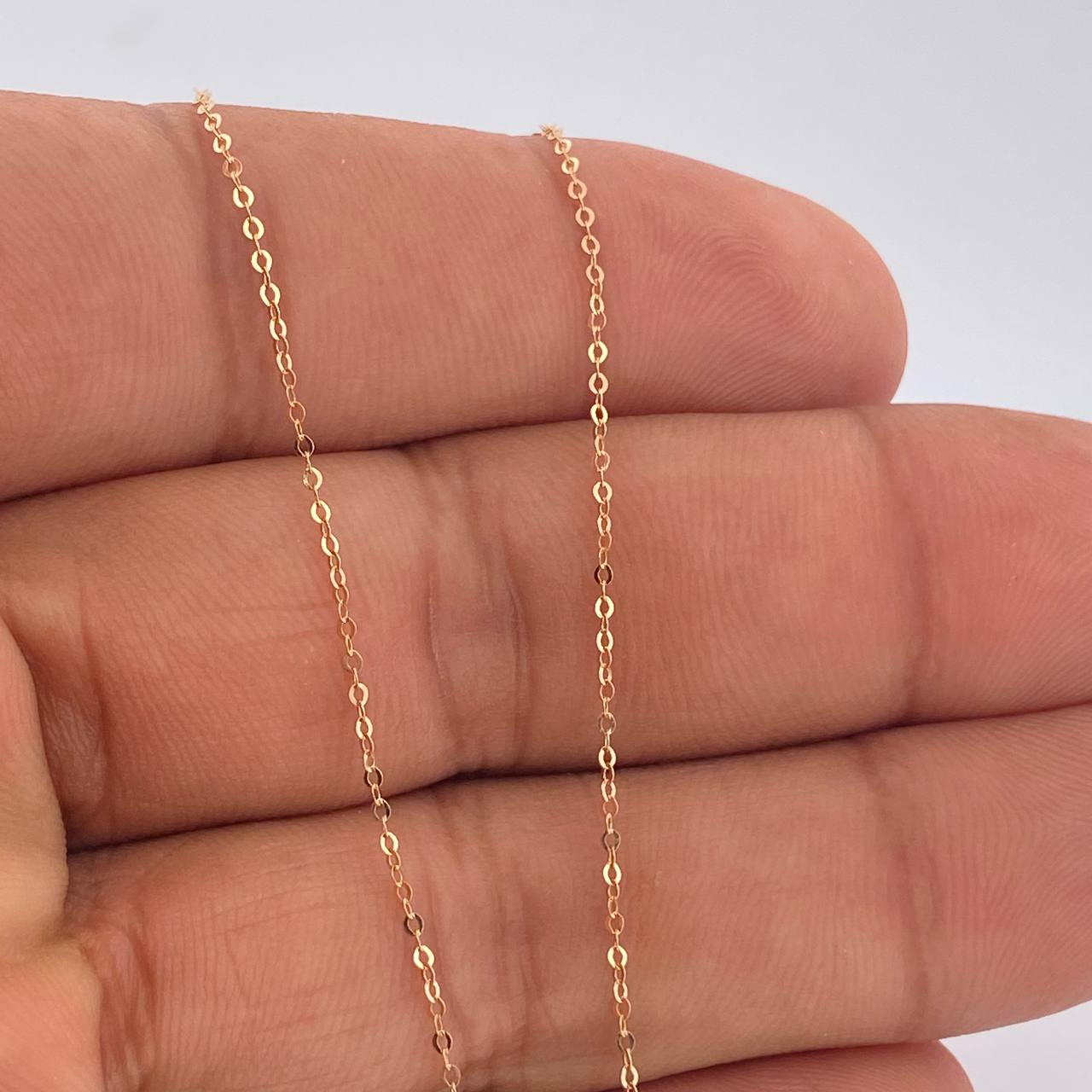 Set Cadena y Dije Aro Seguido + Cruz 1.35gr / 45cm / Oro Rosa 18K (Oferta) &