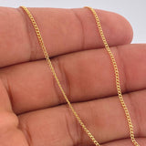 Set Cadena y Dije Mini Cubana + Circulo 1.7gr / 44.5cm / Oro Amarillo 18K (Oferta) &
