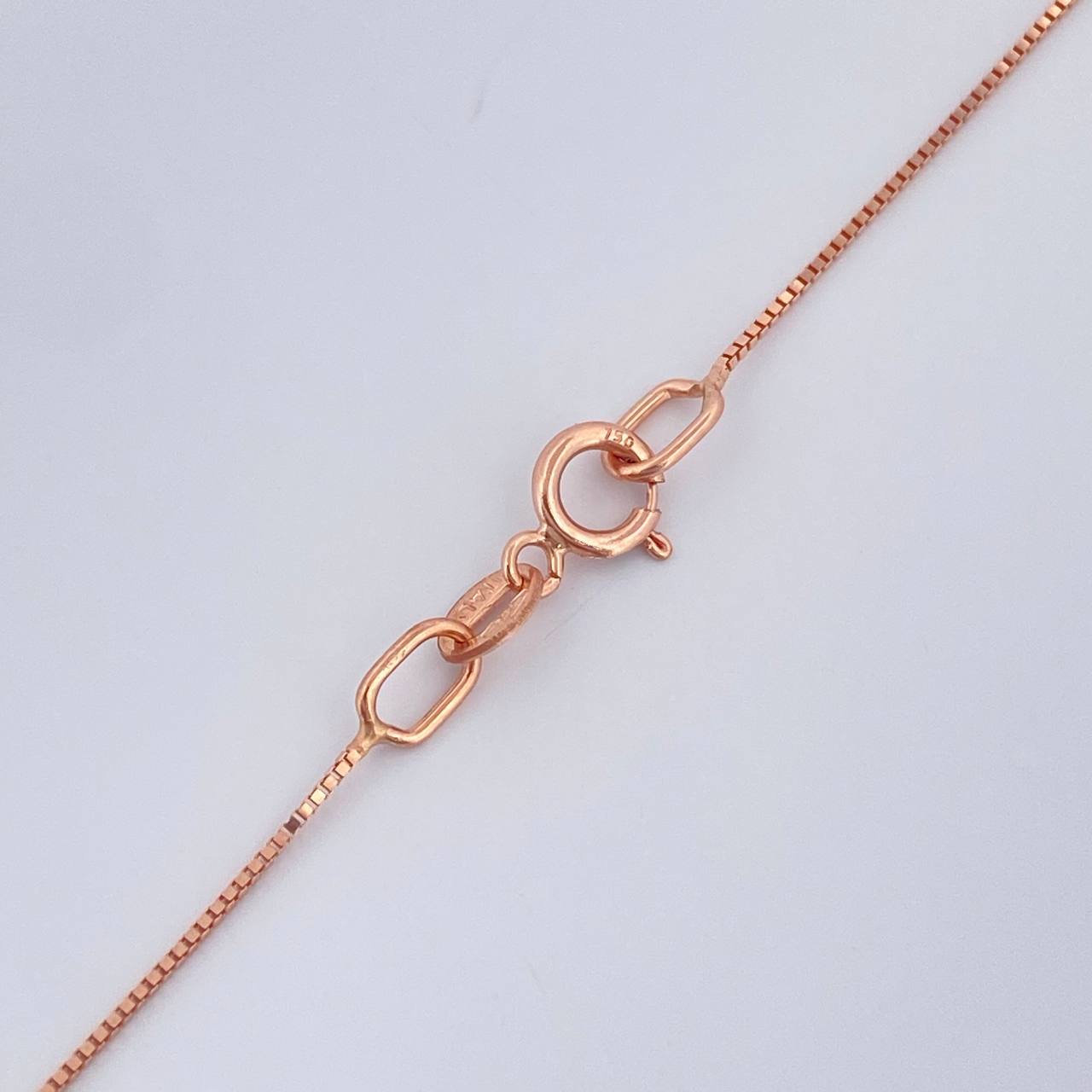 Set Cadena y Dije Veneciana + Trebol 2.2gr / 45.2cm / Oro Rosa 18K (Oferta) &