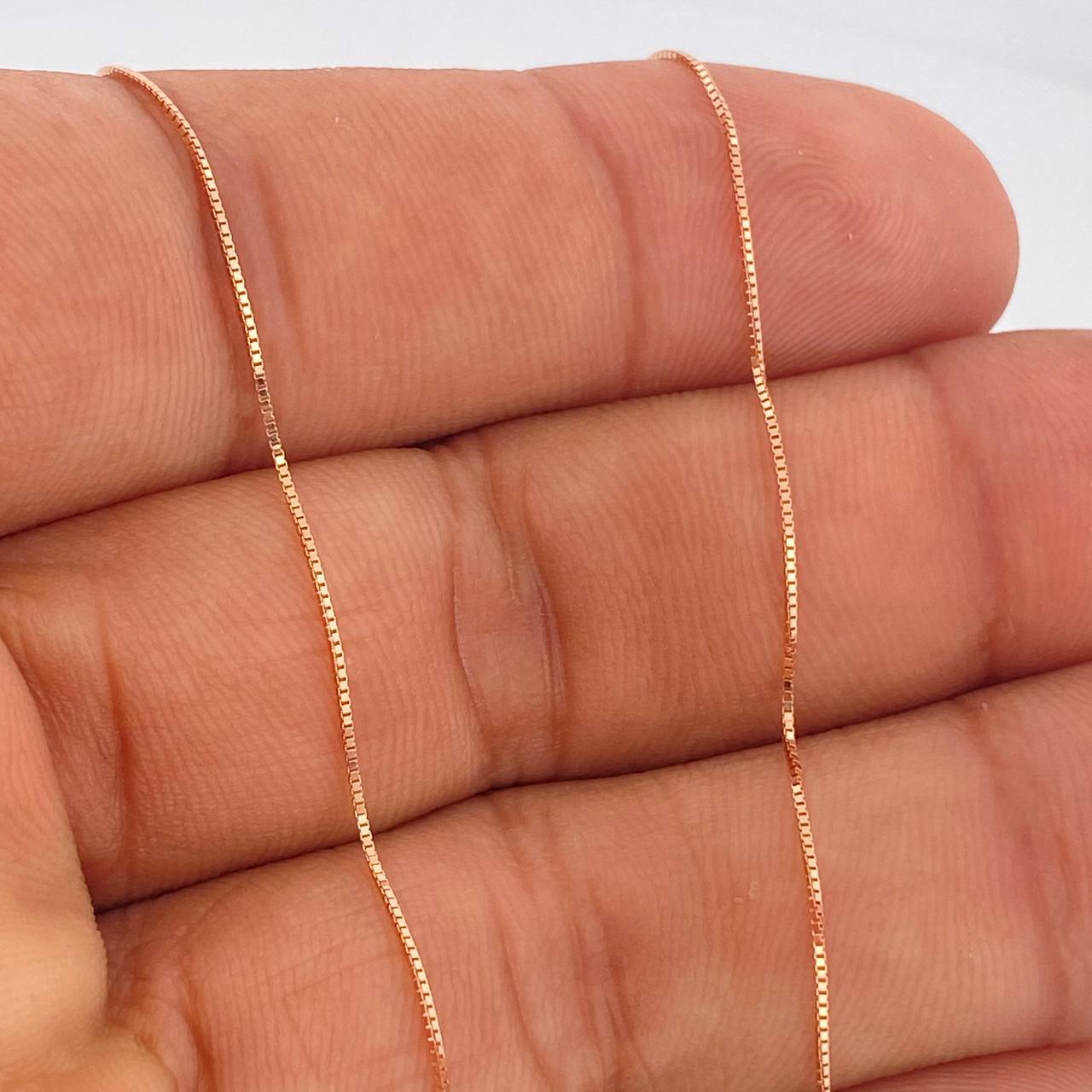 Set Cadena y Dije Veneciana + Trebol 2.2gr / 45.2cm / Oro Rosa 18K (Oferta) &