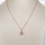 Set Cadena y Dije Veneciana + Trebol 2.2gr / 45.2cm / Oro Rosa 18K (Oferta) &