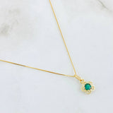 Set Cadena y Dije Veneciana + Flor 1.4gr / 45cm / Oro Amarillo 18K (Oferta) ©