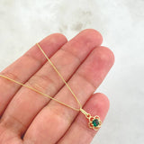 Set Cadena y Dije Veneciana + Flor 1.4gr / 45cm / Oro Amarillo 18K (Oferta) ©