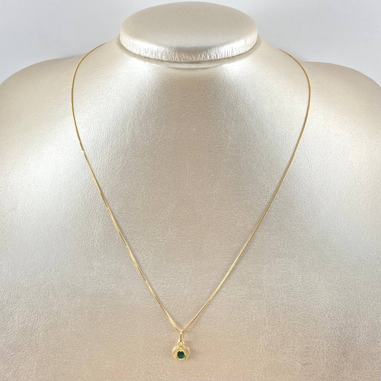 Set Cadena y Dije Veneciana + Flor 1.4gr / 45cm / Oro Amarillo 18K (Oferta) ©