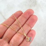 Set Cadena y Dije Veneciana + Silueta Mariposa 2.4gr / 45cm / Oro Amarillo 18K (Oferta)