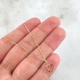 Set Cadena y Dije Veneciana + Corazón Estrella 1.35gr / 45cm / Oro Amarillo 18K (Oferta) ©