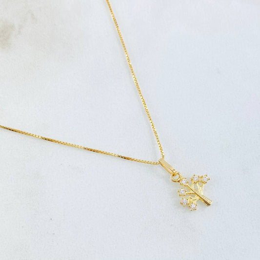 Set Cadena y Dije Veneciana + Arbol 1.9gr / 45cm / Oro Amarillo 18K (Oferta) ©