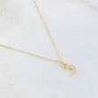Set Cadena y Dije Veneciana + Luna 1.35gr / 45cm / Oro Amarillo 18K (Oferta) *