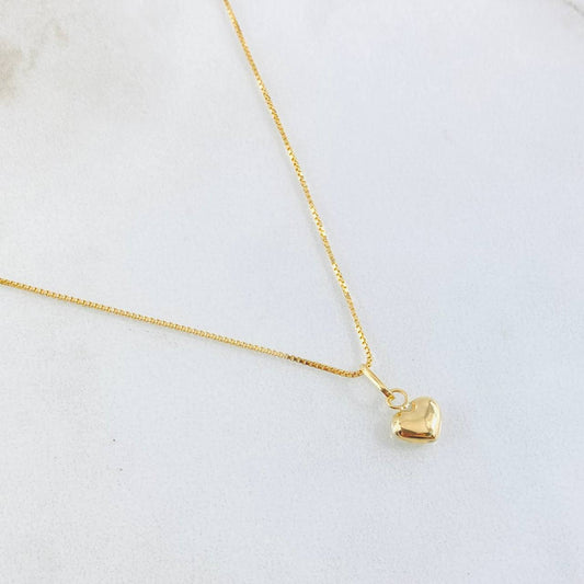 Set Cadena y Dije Veneciana + Corazón 2.1gr / 45cm / Oro Amarillo 18K (Oferta) *