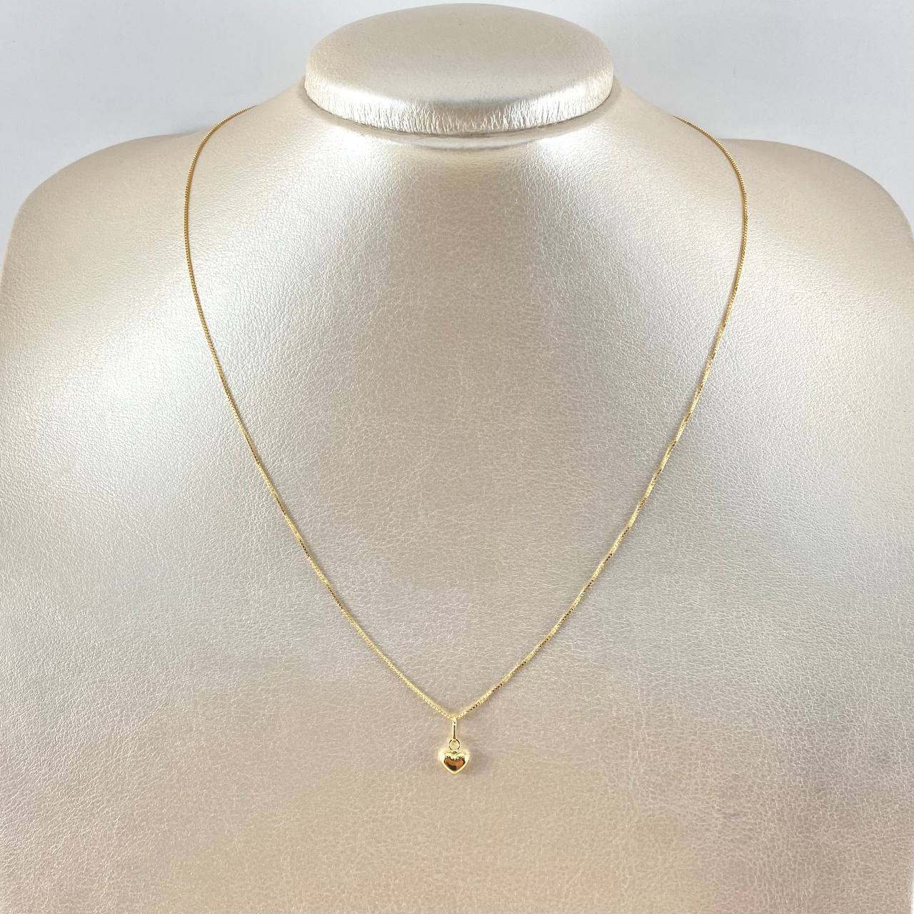 Set Cadena y Dije Veneciana + Corazón 1.7gr / 45cm / Oro Amarillo 18K (Oferta) ©
