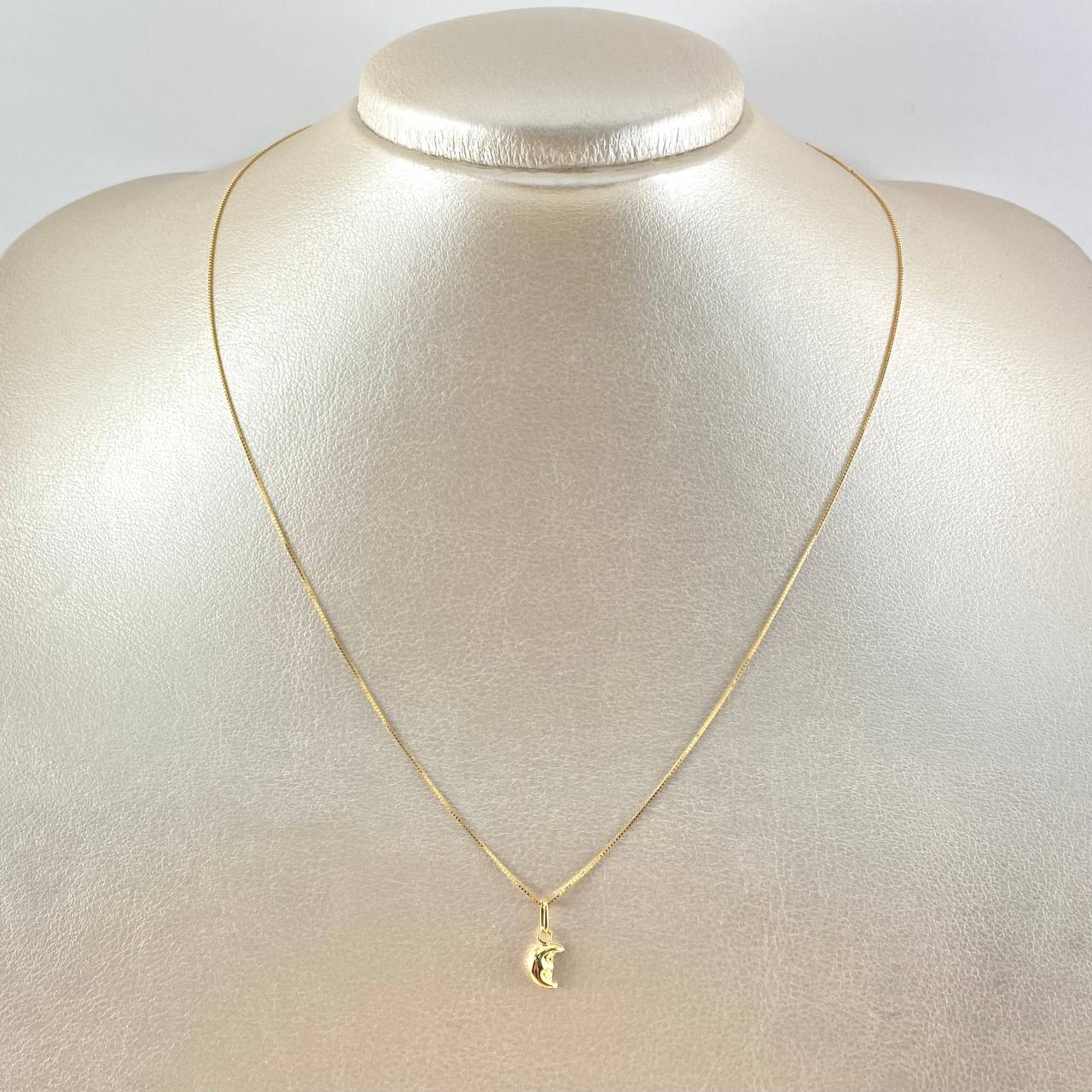 Set Cadena y Dije Veneciana + Luna 1.7gr / 45cm / Oro Amarillo 18K (Oferta) *
