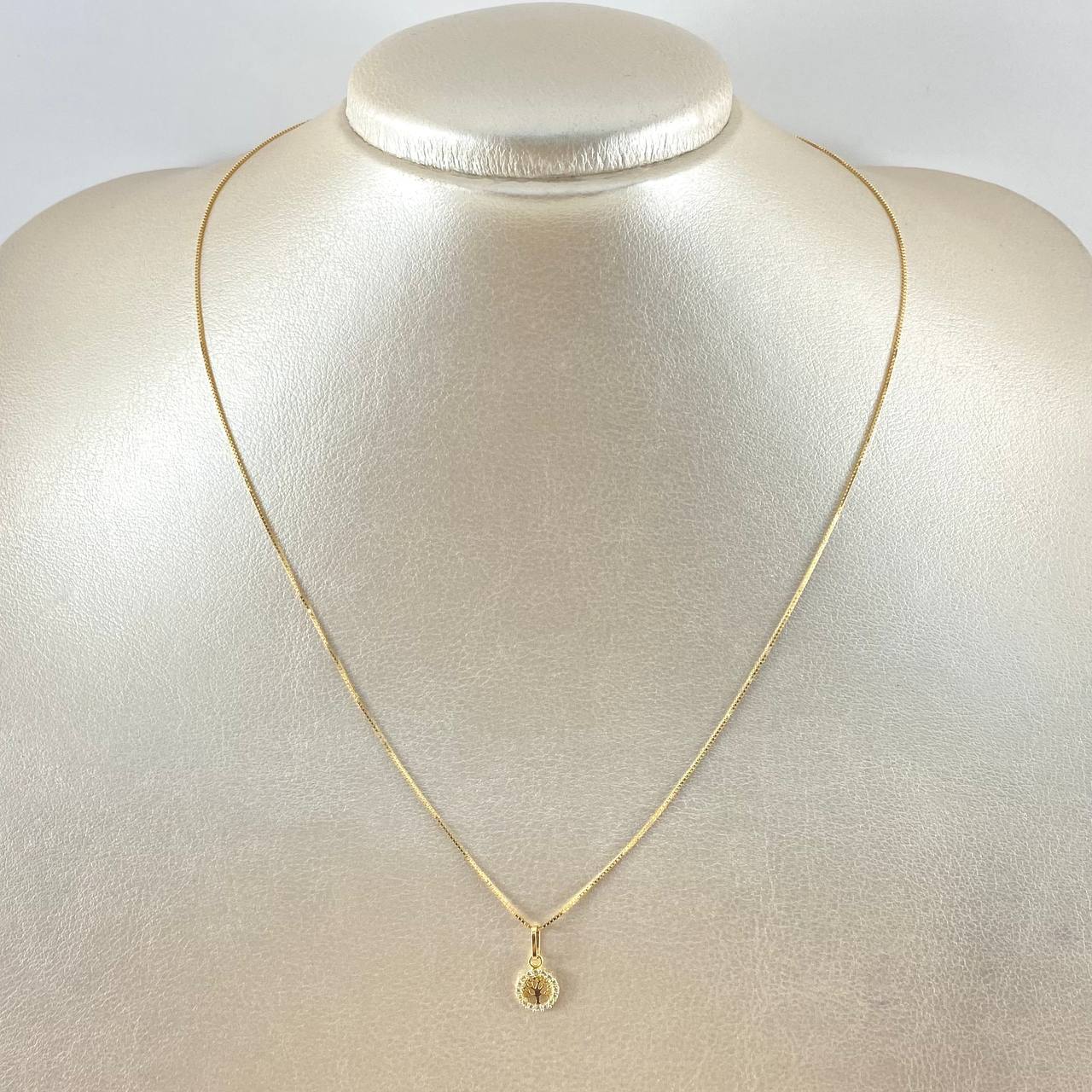 Set Cadena y Dije Veneciana + Arbol De La Vida 1.4gr / 45cm / Oro Amarillo 18K (Oferta) ©