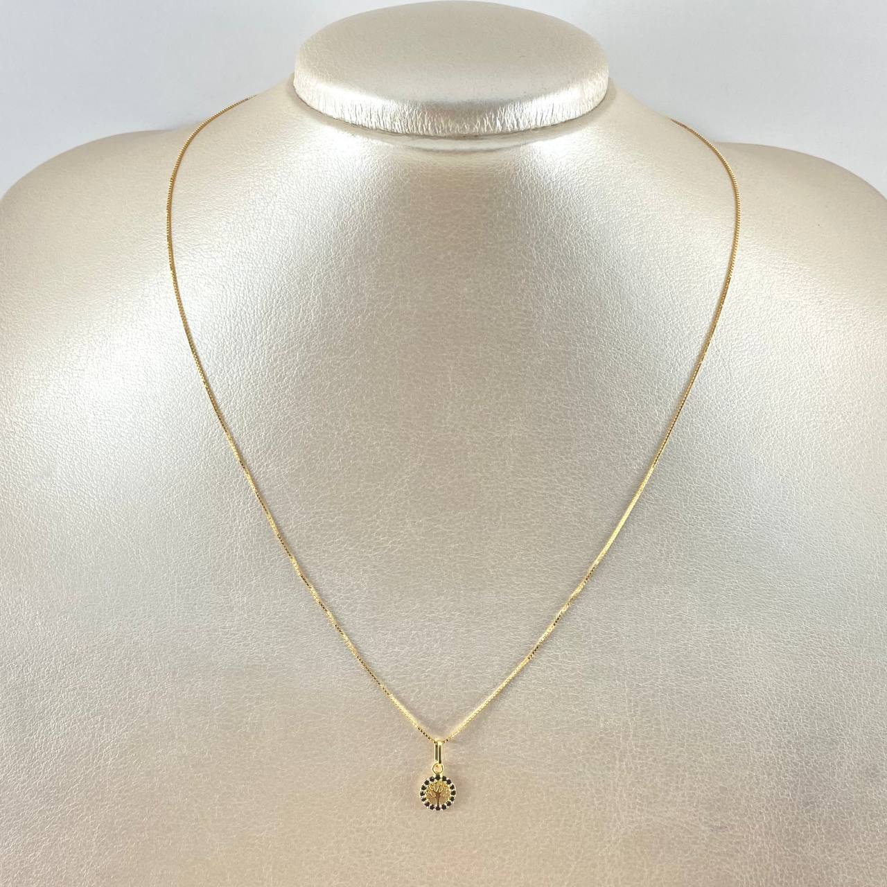 Set Cadena y Dije Veneciana + Arbol De La Vida 1.8gr / 45cm / Oro Amarillo 18K (Oferta)