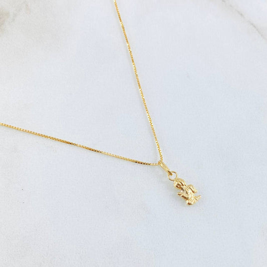 Set Cadena y Dije Veneciana + Angel 1.15gr / 45cm / Oro Amarillo 18K (Oferta) ©