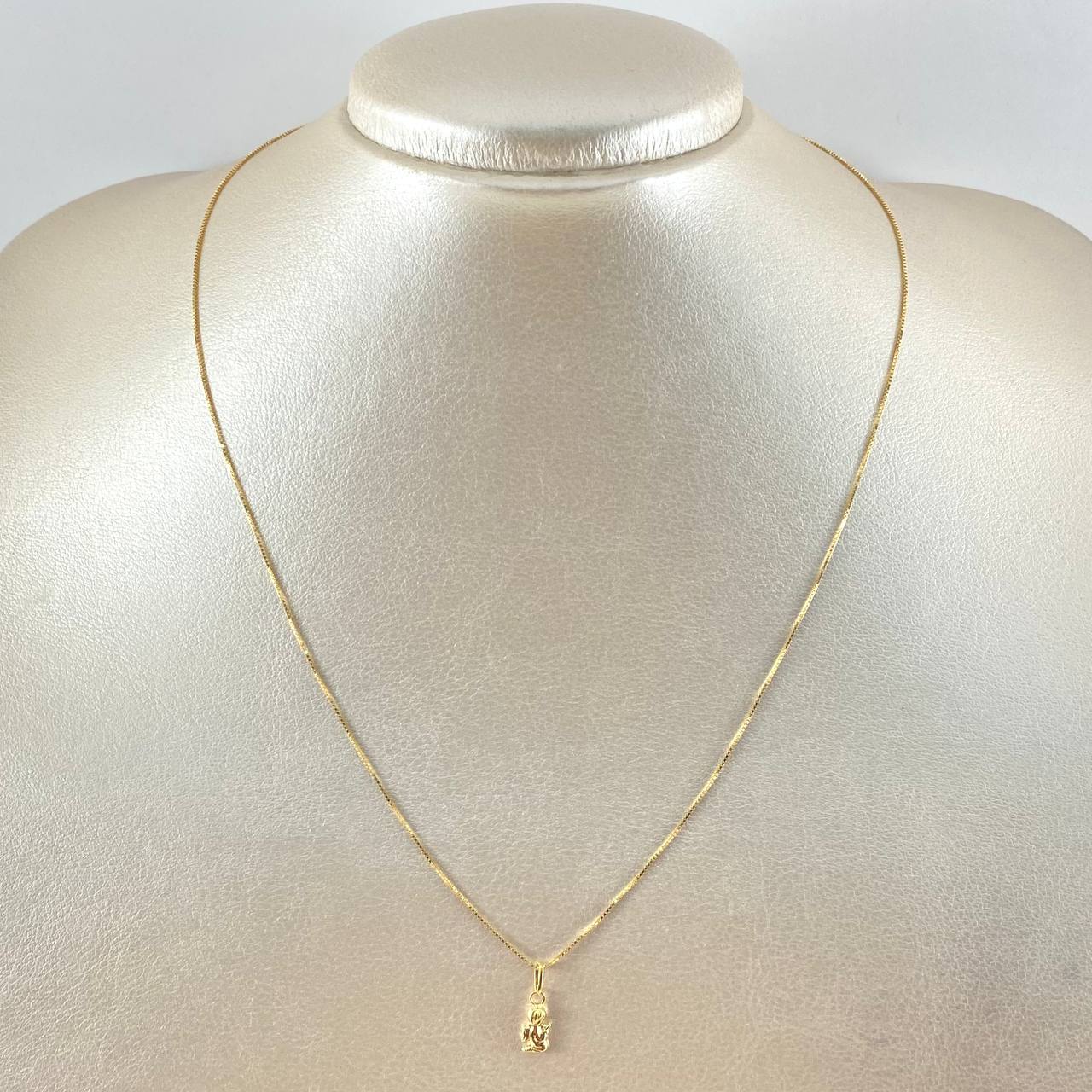 Set Cadena y Dije Veneciana + Angel 1.15gr / 45cm / Oro Amarillo 18K (Oferta) ©