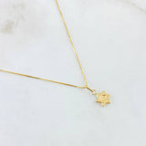 Set Cadena y Dije Veneciana + Estrella David 1.45gr / 45cm / Oro Amarillo 18K (Oferta)