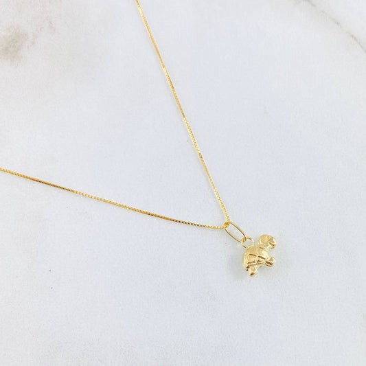 Set Cadena y Dije Veneciana + Tortuga 1.25gr / 45cm / Oro Amarillo 18K (Oferta) ©