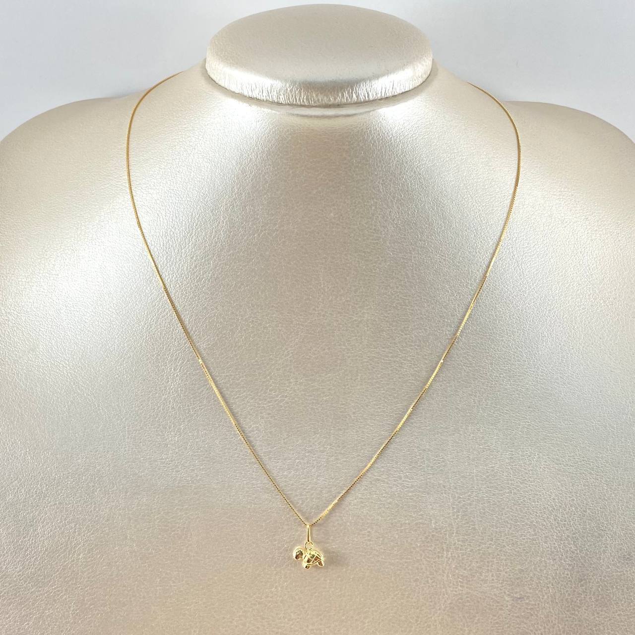 Set Cadena y Dije Veneciana + Tortuga 1.25gr / 45cm / Oro Amarillo 18K (Oferta) ©