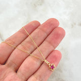 Set Cadena y Dije Veneciana + Flor 1.4gr / 45cm / Oro Amarillo 18K (Oferta) *