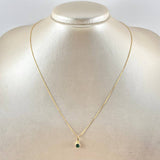 Set Cadena y Dije Veneciana + Piedra 1.3gr / 45cm / Oro Amarillo 18K (Oferta) *
