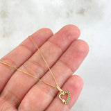 Set Cadena y Dije Veneciana + Corazón Estrella 1.35gr / 45cm / Oro Amarillo 18K (Oferta)