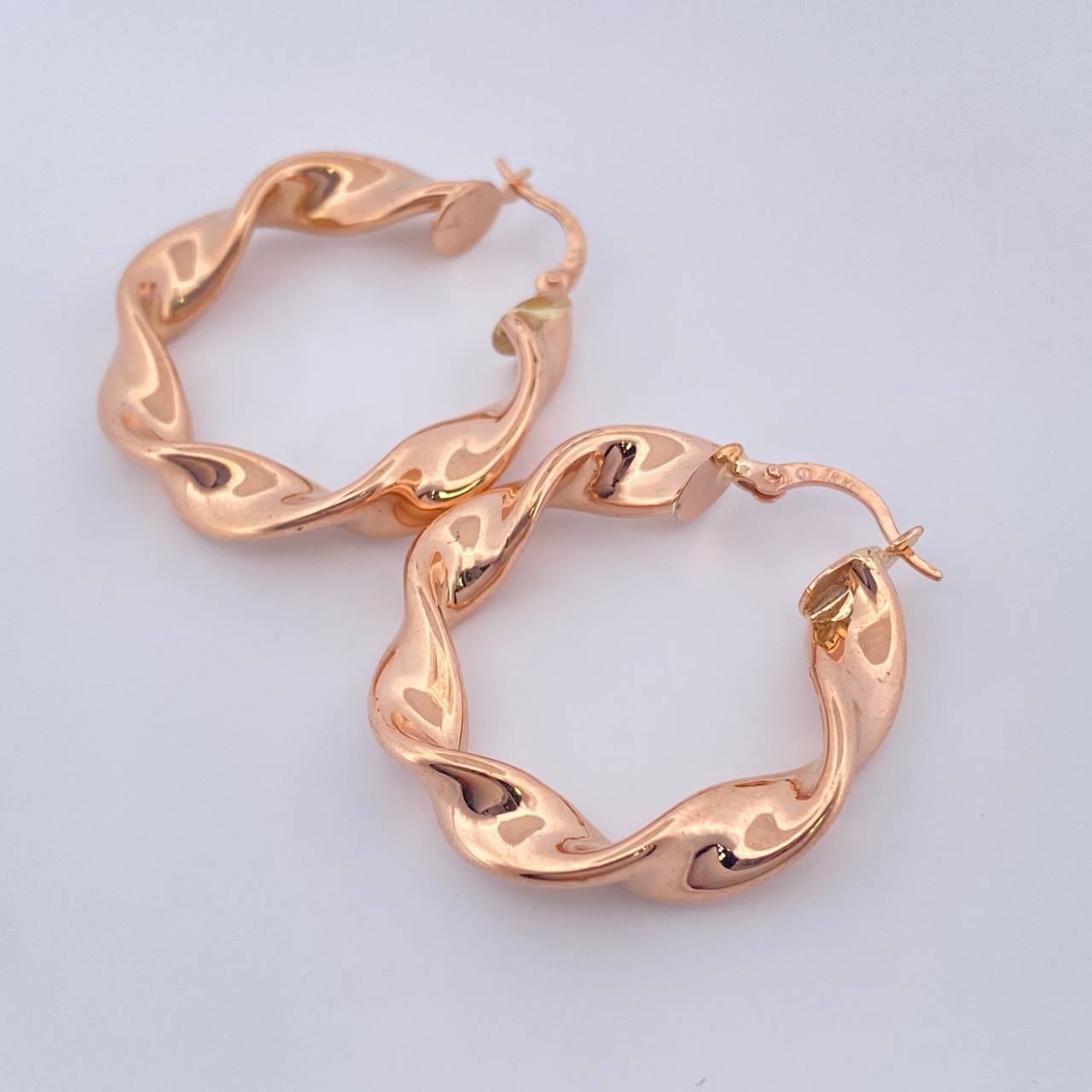 Candongas Azir 5.45gr / 3.5cm / Oro Rosa 18K $
