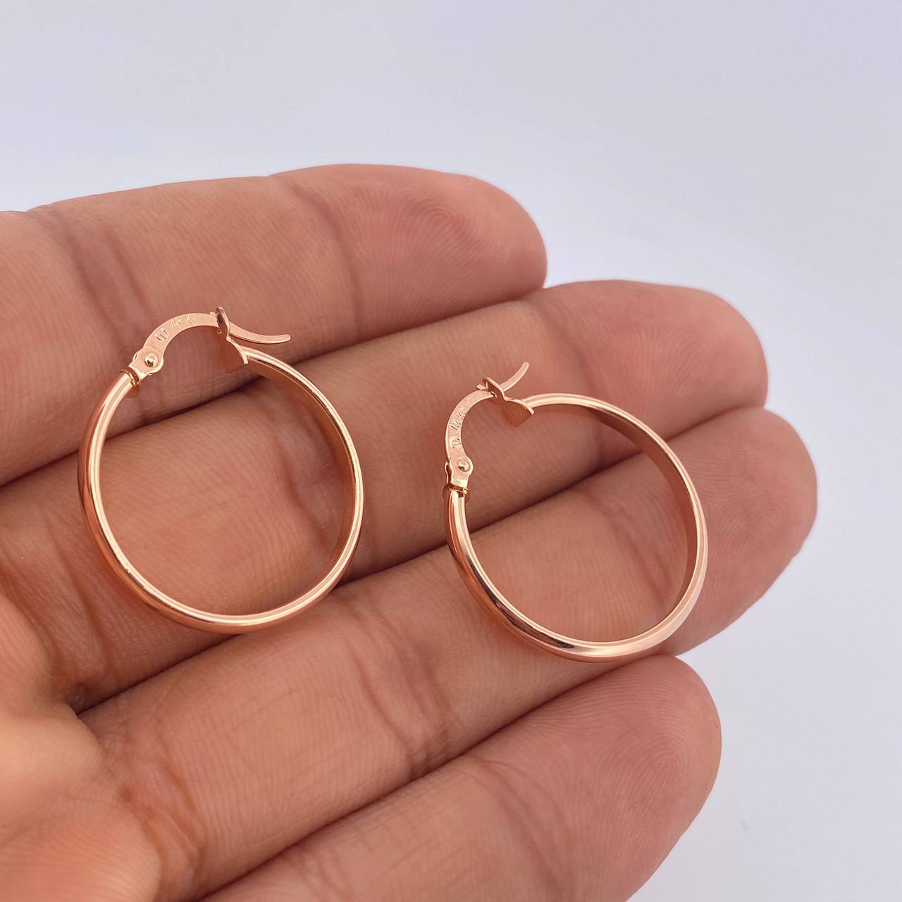 Candongas Nati 1.75gr / 2.7cm / Oro Rosa 18K %